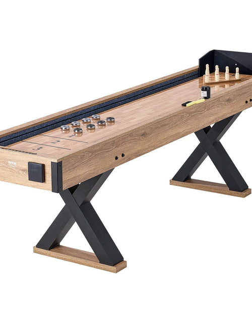 Load image into Gallery viewer, 9 ft Shuffleboard Table 2 in 1 Shuffleboard and Bowling Combo Game Set
