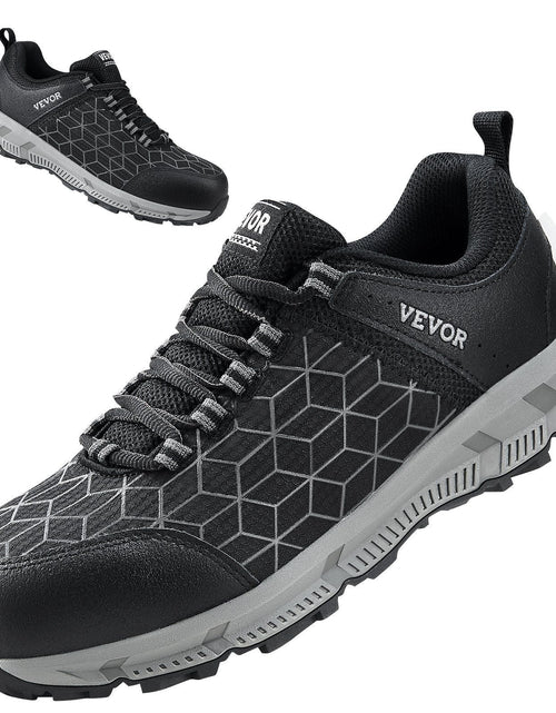Load image into Gallery viewer, Steel Toe Shoes for Men US Size 9.5 Athletic Work Shoe Sneakers Black
