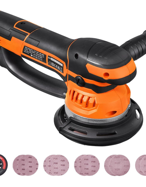 Load image into Gallery viewer, Random Orbital Sander 6'' DA &amp; GA Dual-Action Sander 10 PCS Sandpapers 6 Speeds

