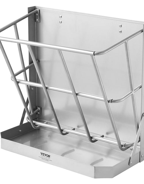 Load image into Gallery viewer, Wall Mounted Goat Hay Feeder 2 in 1 Hay and Grain Feeder 21 Gallons
