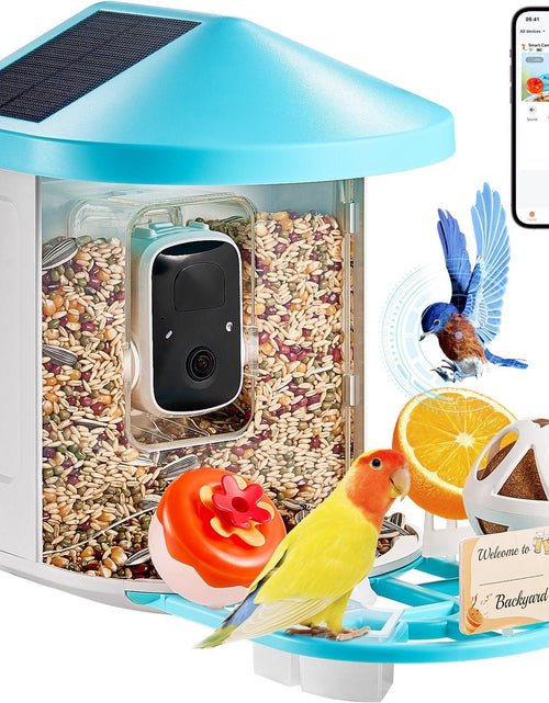 Load image into Gallery viewer, Smart Bird Feeder with Camera 2K HD AI Identify Bird Species Solar-Powered
