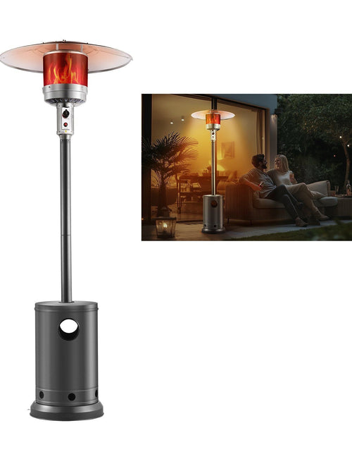 Load image into Gallery viewer, Propane Patio Heater 50000BTU Tall Hammered w/Wheels Outdoor Silver Gray
