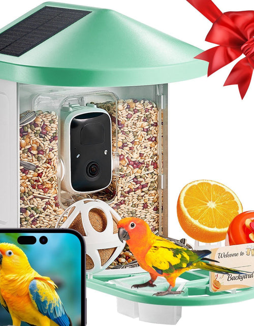 Load image into Gallery viewer, Smart Bird Feeder with Camera 2K HD AI Identify Bird Species Solar-Powered
