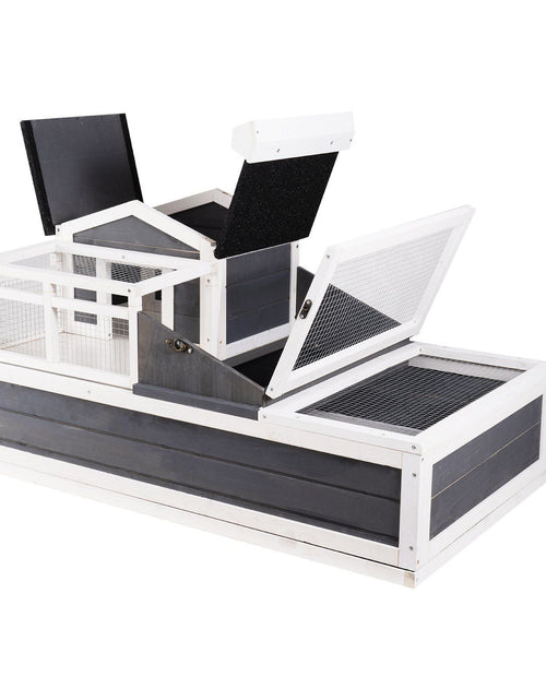 Load image into Gallery viewer, Tortoise Habitat Wooden Tortoise House Indoor/Outdoor 3-Room 44x25.6x24in
