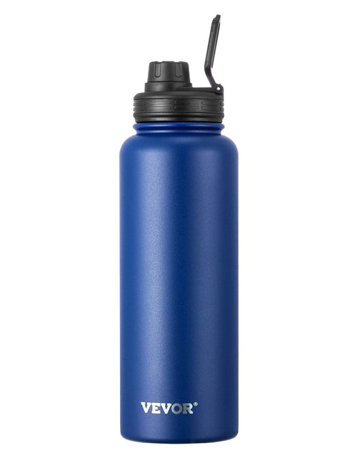 Load image into Gallery viewer, 40 oz Insulated Water Bottle Stainless Steel with Wide Mouth Lid Blue
