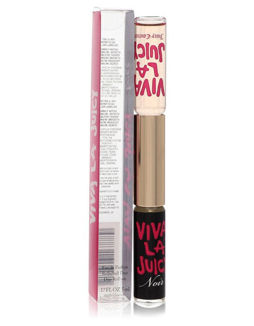 Load image into Gallery viewer, Viva La Juicy Noir by Juicy Couture Duo Mini EDP Roll On Viva La Juicy Noir+Viva La Juicy
