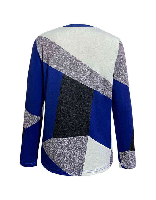 Load image into Gallery viewer, Color Block Round Neck T-Shirt
