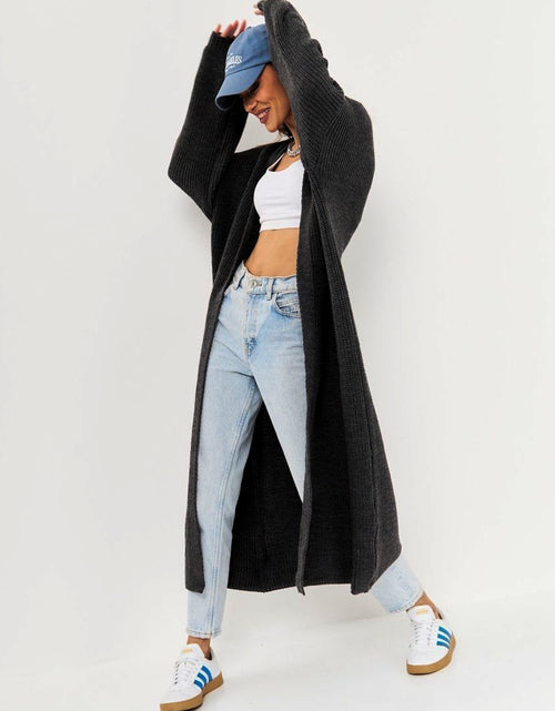 Load image into Gallery viewer, Open Front Long Sleeve Longline Cardigan

