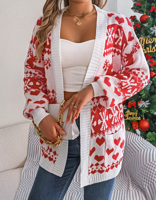 Load image into Gallery viewer, Pocketed Open Front Long Sleeve Cardigan
