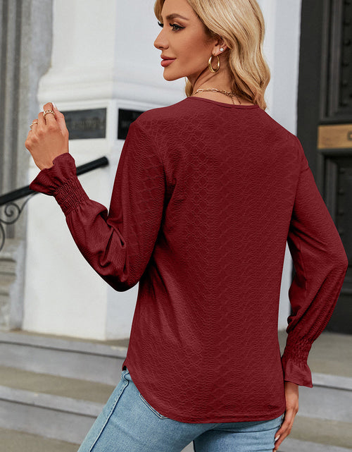 Load image into Gallery viewer, V-Neck Flounce Sleeve T-Shirt

