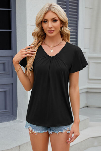 Load image into Gallery viewer, V-Neck Short Sleeve T-Shirt
