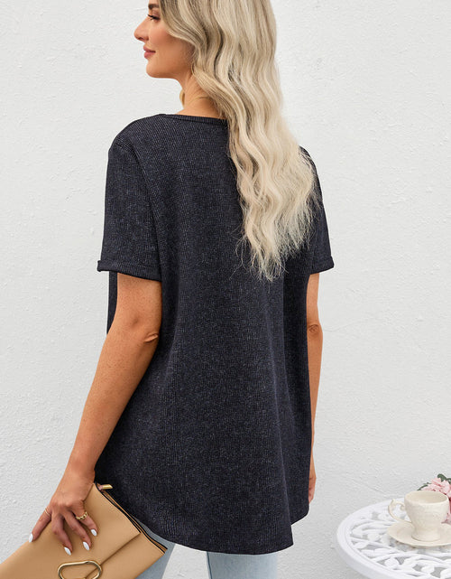 Load image into Gallery viewer, V-Neck Dropped Shoulder Tunic Top
