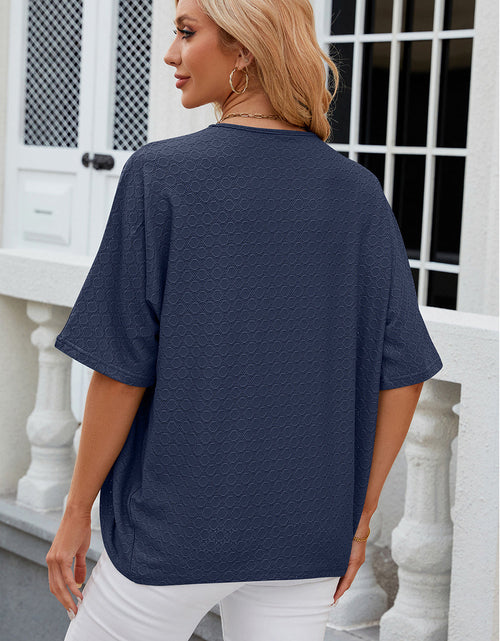 Load image into Gallery viewer, Eyelet Open Front Half Sleeve Cardigan
