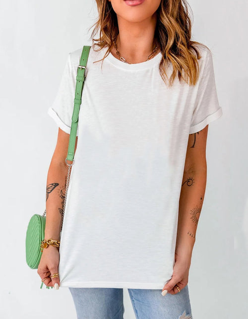 Load image into Gallery viewer, Perfee Round Neck Short Sleeve T-Shirt
