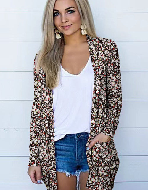 Load image into Gallery viewer, Printed Long Sleeve Cardigan
