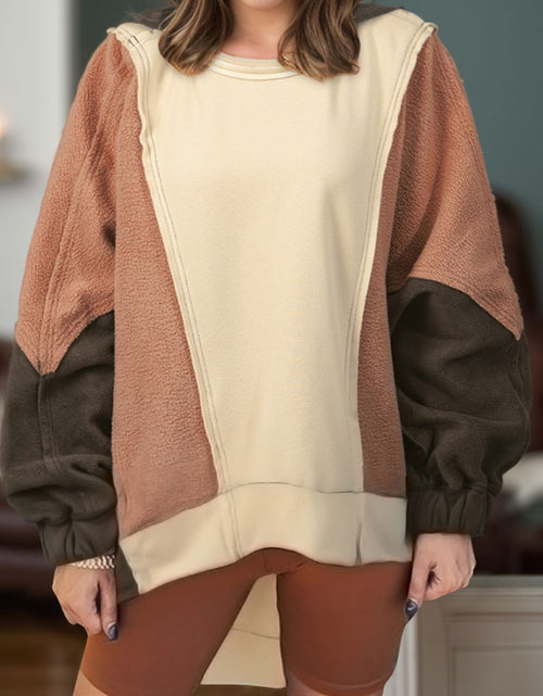 Load image into Gallery viewer, Color Block Long Sleeve Hoodie
