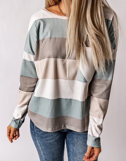 Load image into Gallery viewer, Wide Stripe Top with Pocket
