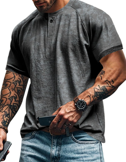 Load image into Gallery viewer, Men's Full Size Round Neck Short Sleeve T-Shirt Plus Size

