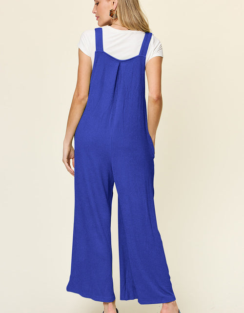 Load image into Gallery viewer, Double Take Full Size Texture Sleeveless Wide Leg Overall
