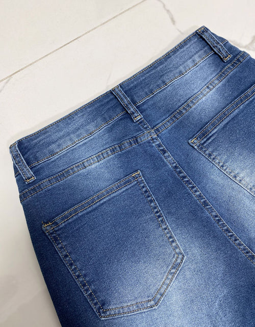 Load image into Gallery viewer, High Rise Rolled Straight Leg Jeans
