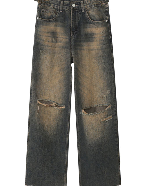 Load image into Gallery viewer, Distressed Wide Leg Jeans
