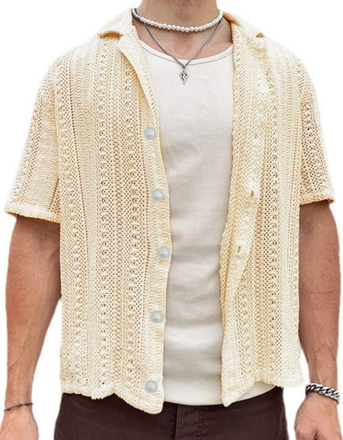 Load image into Gallery viewer, Men's Full Size Button Down Short Sleeve Shirt Plus Size

