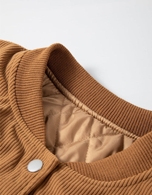Load image into Gallery viewer, Contrast Baseball Collar Snap Down Long Sleeve Jacket
