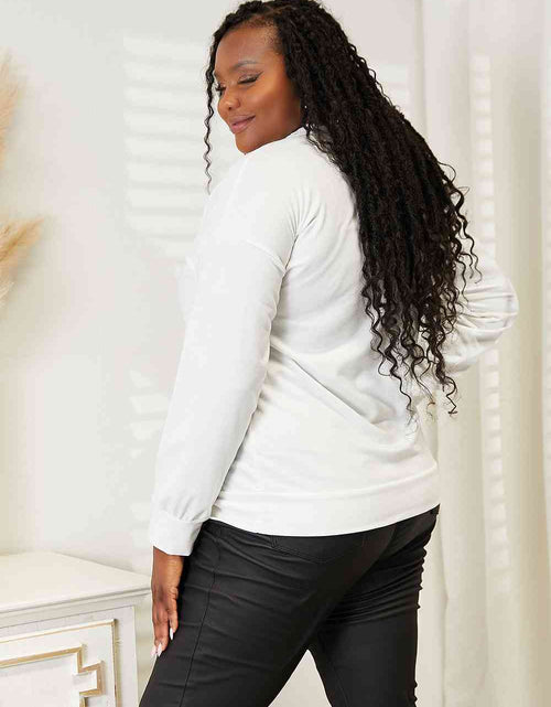 Load image into Gallery viewer, Simply Love Graphic Dropped Shoulder Round Neck Sweatshirt
