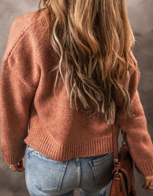 Load image into Gallery viewer, Slit Open Front Dropped Shoulder Cardigan
