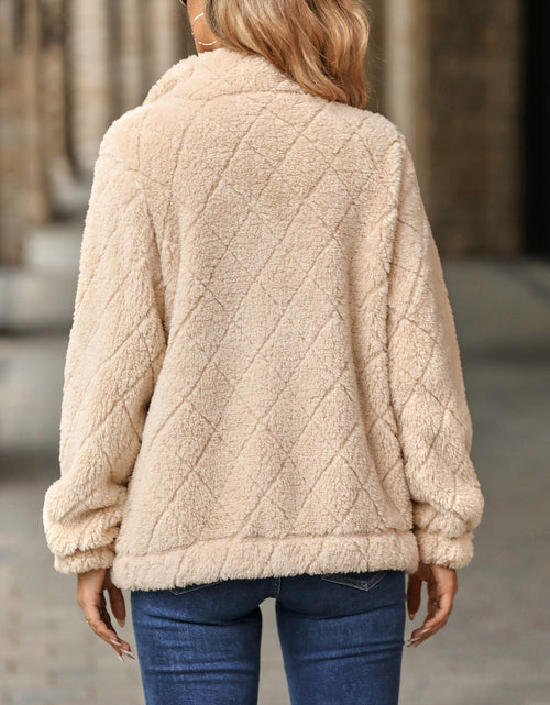 Load image into Gallery viewer, Fuzzy Pocketed Zip Up Jacket
