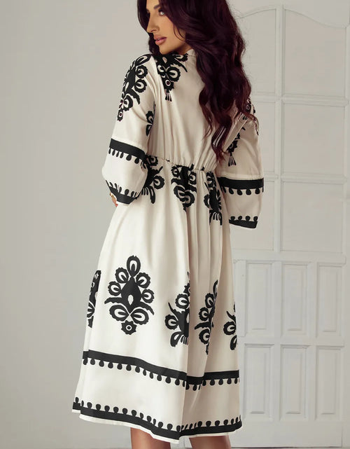 Load image into Gallery viewer, Printed Half Sleeve Knee Length Dress
