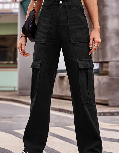 Load image into Gallery viewer, Buttoned High Waist Loose Fit Jeans
