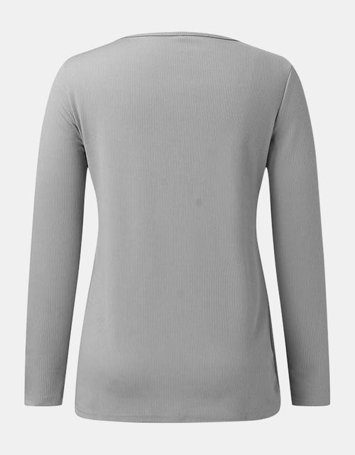 Load image into Gallery viewer, Full Size Scoop Neck Long Sleeve T-Shirt
