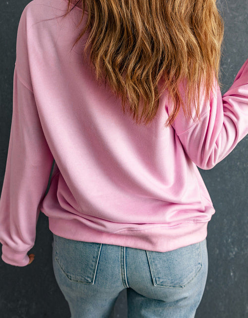 Load image into Gallery viewer, Contrast Heart Long Sleeve Sweatshirt

