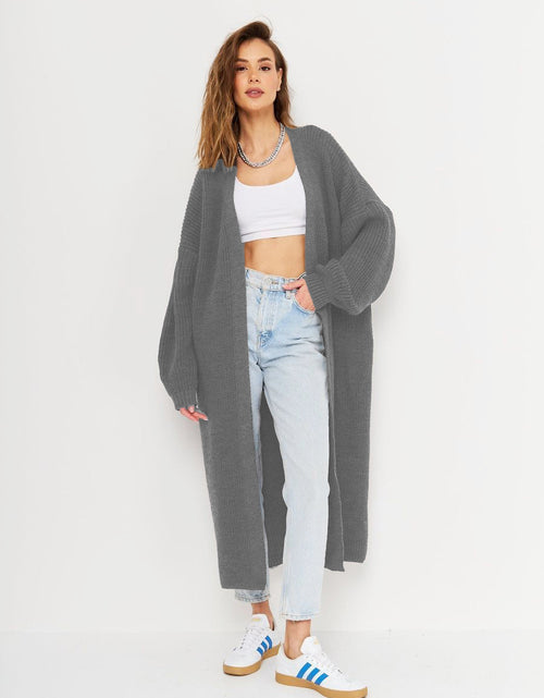 Load image into Gallery viewer, Open Front Long Sleeve Longline Cardigan
