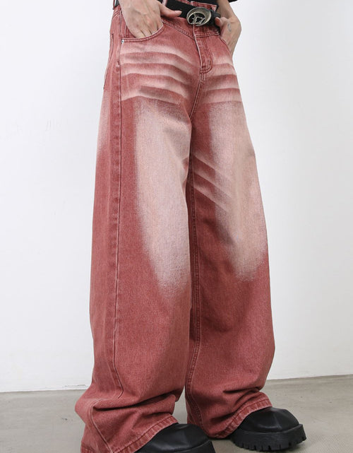 Load image into Gallery viewer, Men's Wide Leg Jeans with Pockets
