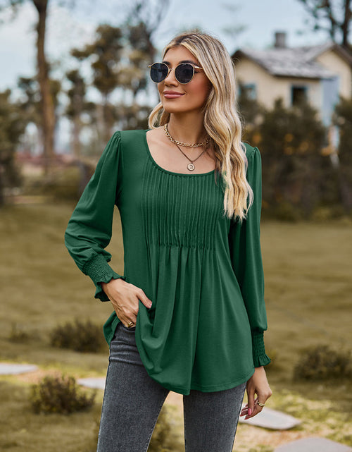 Load image into Gallery viewer, Puff Sleeve Pleated Blouse
