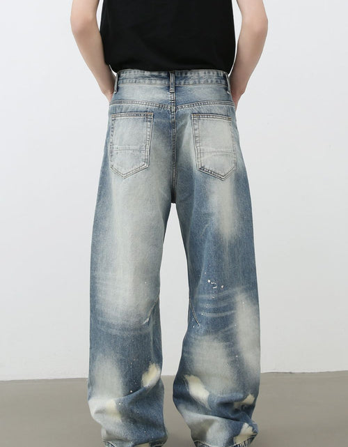 Load image into Gallery viewer, Men's Distressed Wide Leg Jeans
