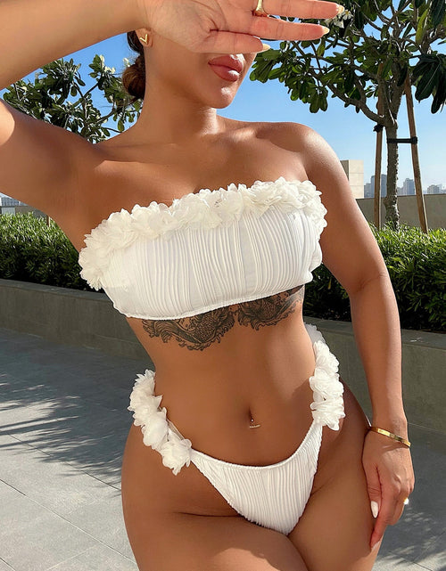 Load image into Gallery viewer, Applique Tie Back Two-Piece Bikini Set
