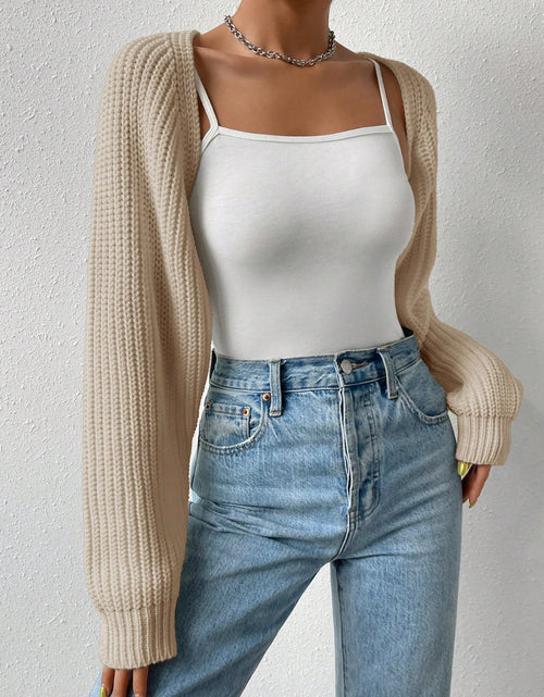 Load image into Gallery viewer, Honey Open Front Long Sleeve Cropped Cardigan
