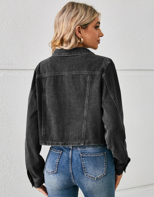 Load image into Gallery viewer, Button Up Long Sleeve Denim Jacket

