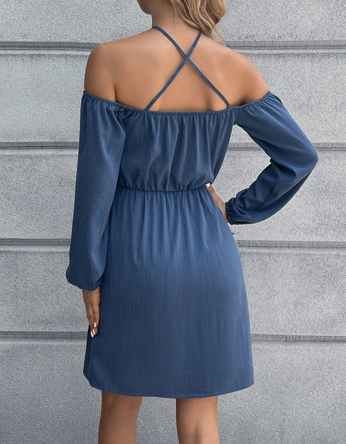 Load image into Gallery viewer, Ivy Lane Cold-Shoulder Crisscross Mini Dress
