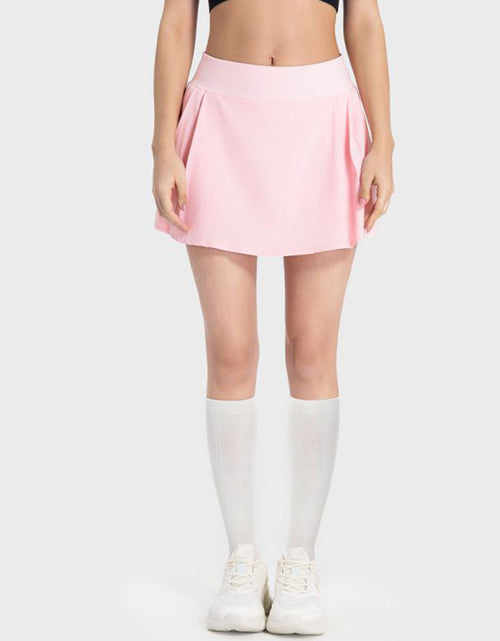Load image into Gallery viewer, Millennia Pleated Detail Mid-Rise Waist Active Skirt
