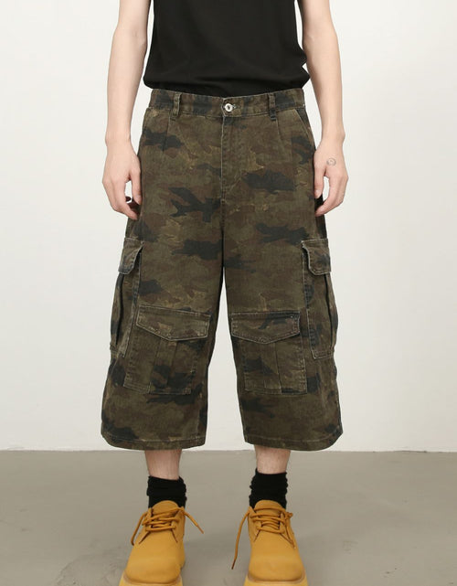 Load image into Gallery viewer, Men's Camouflage Wide Leg Cargo Jeans
