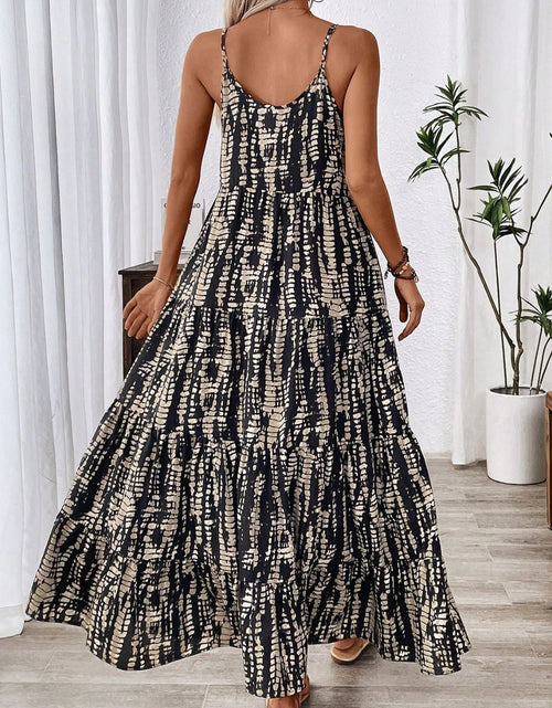 Load image into Gallery viewer, Printed Scoop Neck Maxi Cami Dress
