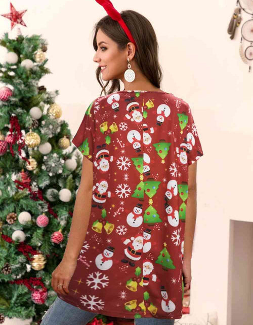 Load image into Gallery viewer, Christmas Round Neck Short Sleeve T-Shirt
