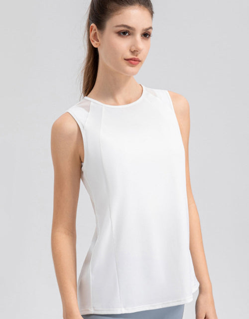 Load image into Gallery viewer, Round Neck Wide strap Active Tank
