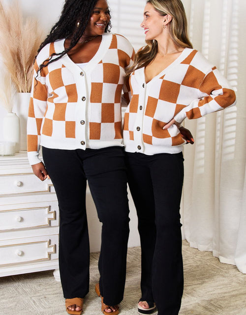 Load image into Gallery viewer, Angel Wings Double Take Button-Up V-Neck Dropped Shoulder Cardigan
