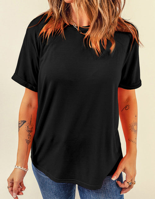 Load image into Gallery viewer, Round Neck Short Sleeve T-Shirt
