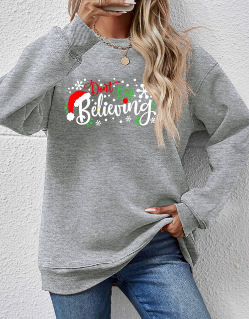 Load image into Gallery viewer, Letter Graphic Long Sleeve Sweatshirt
